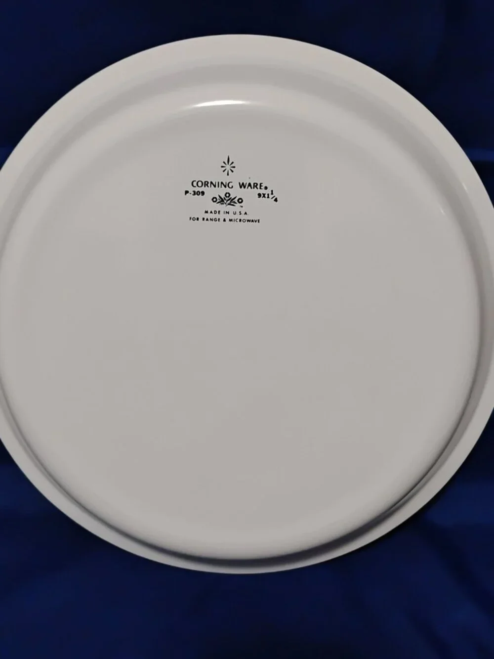 Vintage Corning Ware BLUE CORNFLOWER Baking Pie Plate Dish 9 Inch P-309